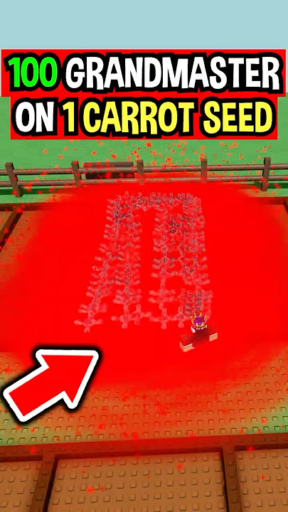 100 GRANDMASTER SPRINKLERS vs 1 CARROT SEED in Roblox Grow a Garden..