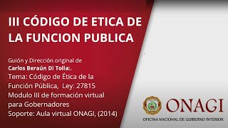 Codigo De Etica De La Funcion Publica Final