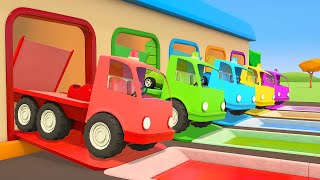 Learn colors with colored tow trucks for kids. Helper cars cartoons for kids. Animation for kids.