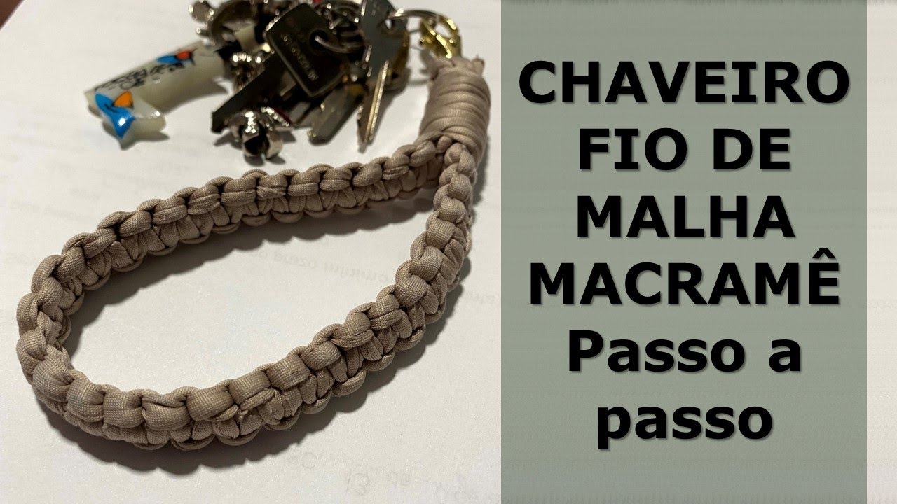 Chaveiro Pulseira - Fio de Malha - Macramê - Iniciantes - DIY