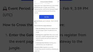 New Comer Jungle Adventure To Unlock 20,000 Rewards