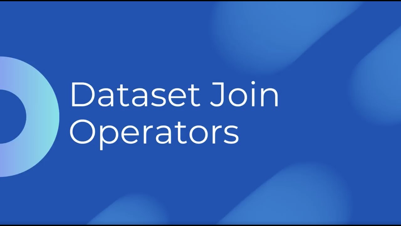 Dataset Join Operators - YouTube
