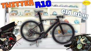 Xe đạp Twitter R10 2025 – Màu Matt Black Cực Ngầu | Đẹp – Nhẹ – Đáng Tiền!