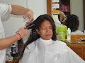 Woman forced long hair cut off ✂️✂️✂️