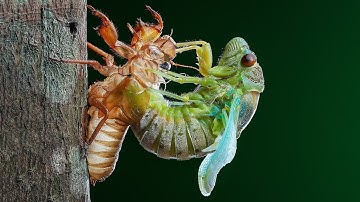 Ve sầu thoát xác - Molting Cicada Macro live 05 2021