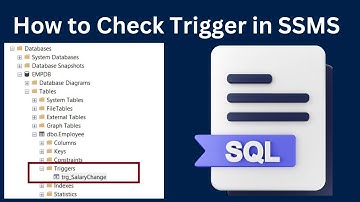 How to check trigger in SSMS | SQL ट्रिगर कैसे देखे