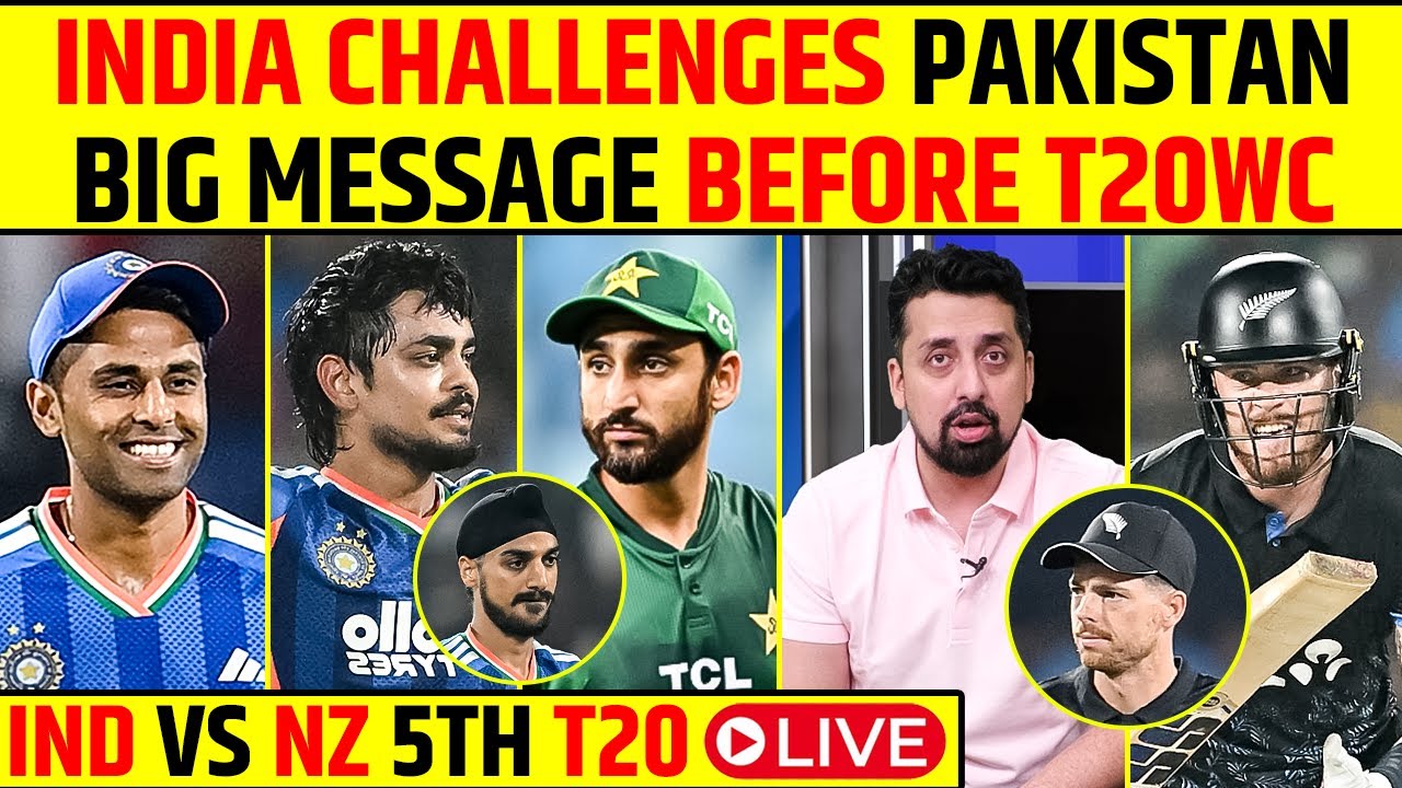 🔴IND VS NZ 5TH T20I LIVE: INDIA CHALLENGES PAKISTAN | BIG MESSAGE ...