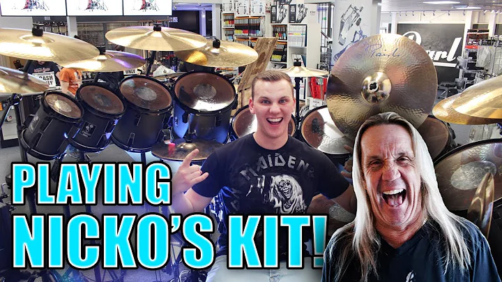PLAYING NICKO McBRAIN'S DRUM KIT! | David Winter