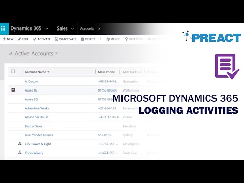 Microsoft Dynamics 365: Logging Activities