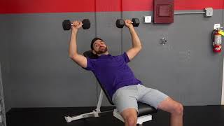 Incline DB Chest Press exercise demonstration by Dr. Brian Fischer