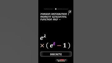 Poisson Distribution  Moment Generating Function Mgf =     #     Maths  !  Statistics #Exam P