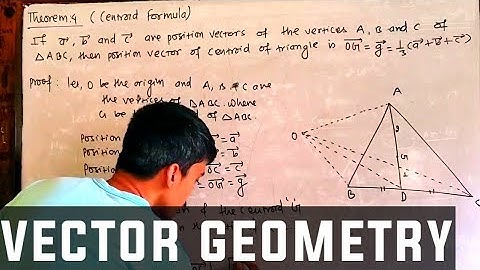 Vector geometry, Centroid Formula || Theorem 4 || SEE Optional math online class