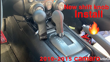 Camaro automatic shift knob remove / replace suede camaro 2010-2015