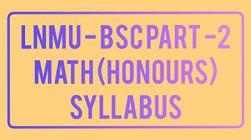 lnmu bsc part 2 math honours syllabus | lnmu bsc part 2 mathematics honours syllabus #shorts