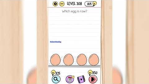 Brain Test Level 308 Which egg is raw