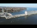 Mississippi River, Lock and Dam 19 Keokuk IA, Fly around the Powerhouse, LONG version (ASMR?)