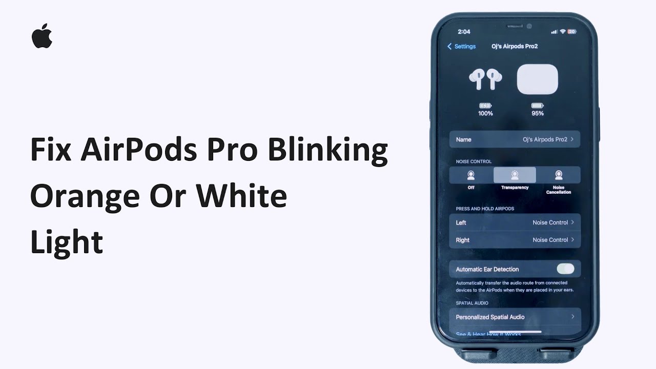 Fix AirPods Pro Blinking Orange Or White Light 2025 | Solve
