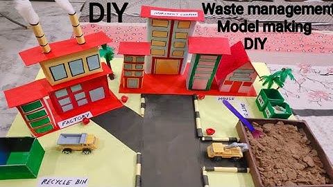 Waste management model making (city and factory) using cardboard - Science project | Hub Nisha Tuli