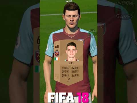 🇮🇪 DECLAN RICE fifa evolution (17-24) #shorts #eafc24 #fc24 #fifa #rice #arsenal #westham