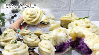 GARA-GARA POSTING DI WA JUALAN MAKIN LARIS!! BAKPAO MAWAR ISI UBI UNGU. RASANYA MANIS, EMPUK, LEMBUT