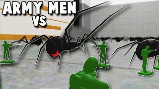 HUGE BLACK WIDOW SPIDER vs ARMY MEN (Home Wars Gameplay Part 3 - Army Men Battle Simulator)