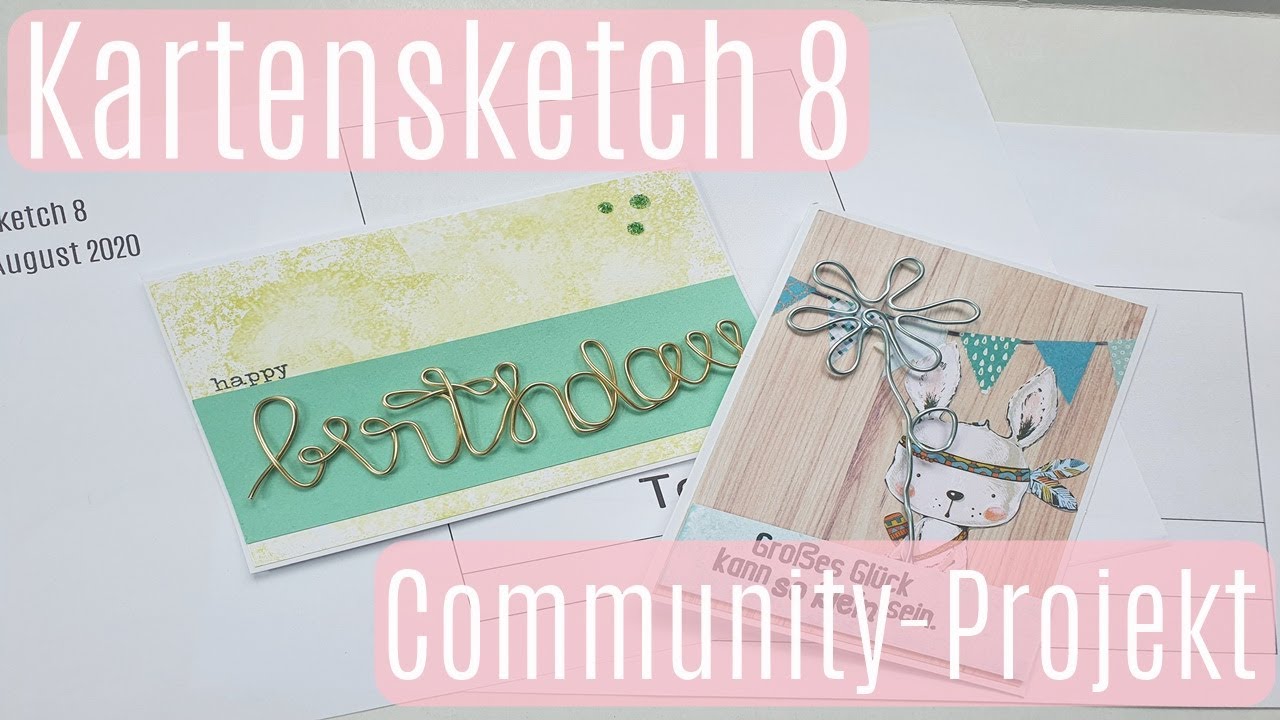 Sketch 8 ✿ Kartensketch ✿ Community-Projekt ✿ Karten basteln ✿ Basteln  mit Papier ✿ Papercraft