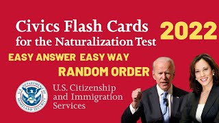 US citizenship 100 Civics questions for naturalisation interview exam - Random order