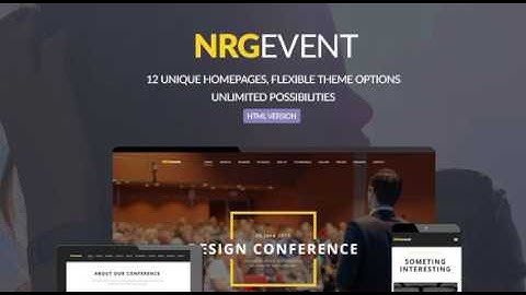 NRGevent - Conference & Event HTML Theme | Themeforest Website Templates and Themes