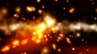 Fiery Particles Drifting Past Motion Background