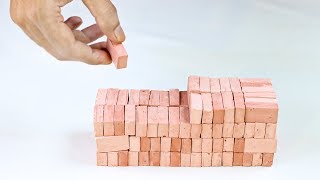 How To Make Mini Bricks At Home! DIY Cement Bricks