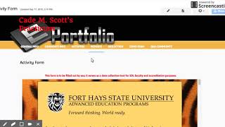 FHSU E-portfolio tutorial
