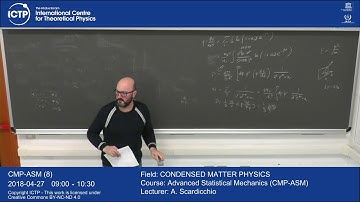 Advanced Statistical Mechanics (CMP-ASM) 8 of 12