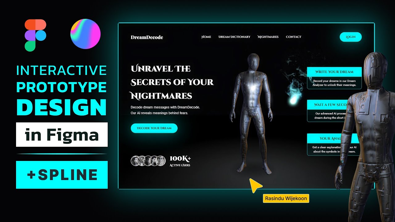 How to Design a Modern Cursor Interactive 3D Animated Website/Prototype ...