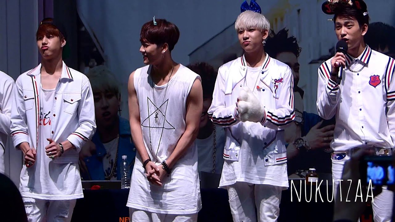 [HD FANCAM] 140713 GOT7 - 목동 팬싸인회 Ending [Jr. 눈 코 입 + Jackson Rap]