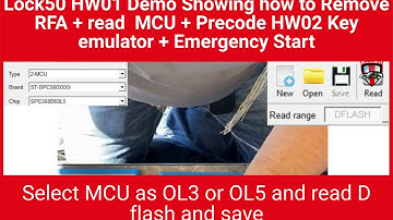 Demo How to Open and read RFA and Generate keys and use emergency start lock50 hw01 lock50.co.uk