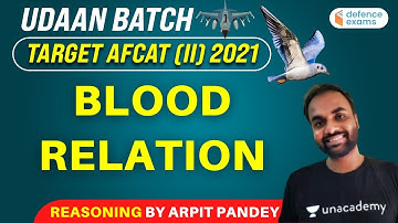 Udaan Batch: Blood Relation L1 | Reasoning | Target AFCAT 2 2021 | Arpit Pandey