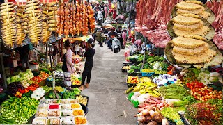 Massive food tour, amazing Cambodian food scenes, vegetables, fruits, fish, street food