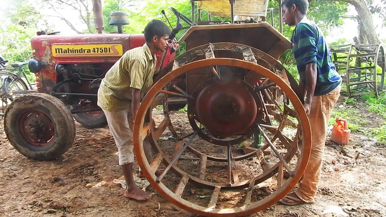 How To Tractor Cage Wheels Changing For Mahindra 475 Di Paddy As Giant