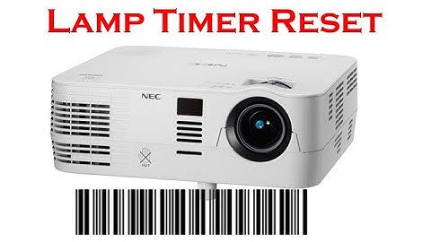 NEC VE281X Video Projector Lamp Timer Reset