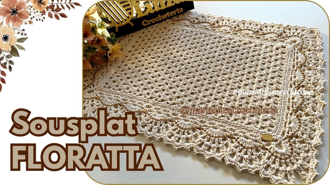 Americano de crochê FLORATTA - Sousplat de crochê para iniciantes #crochet