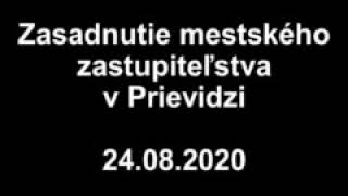 7. zasadnutie MsZ v Prievidzi - 24. august 2020