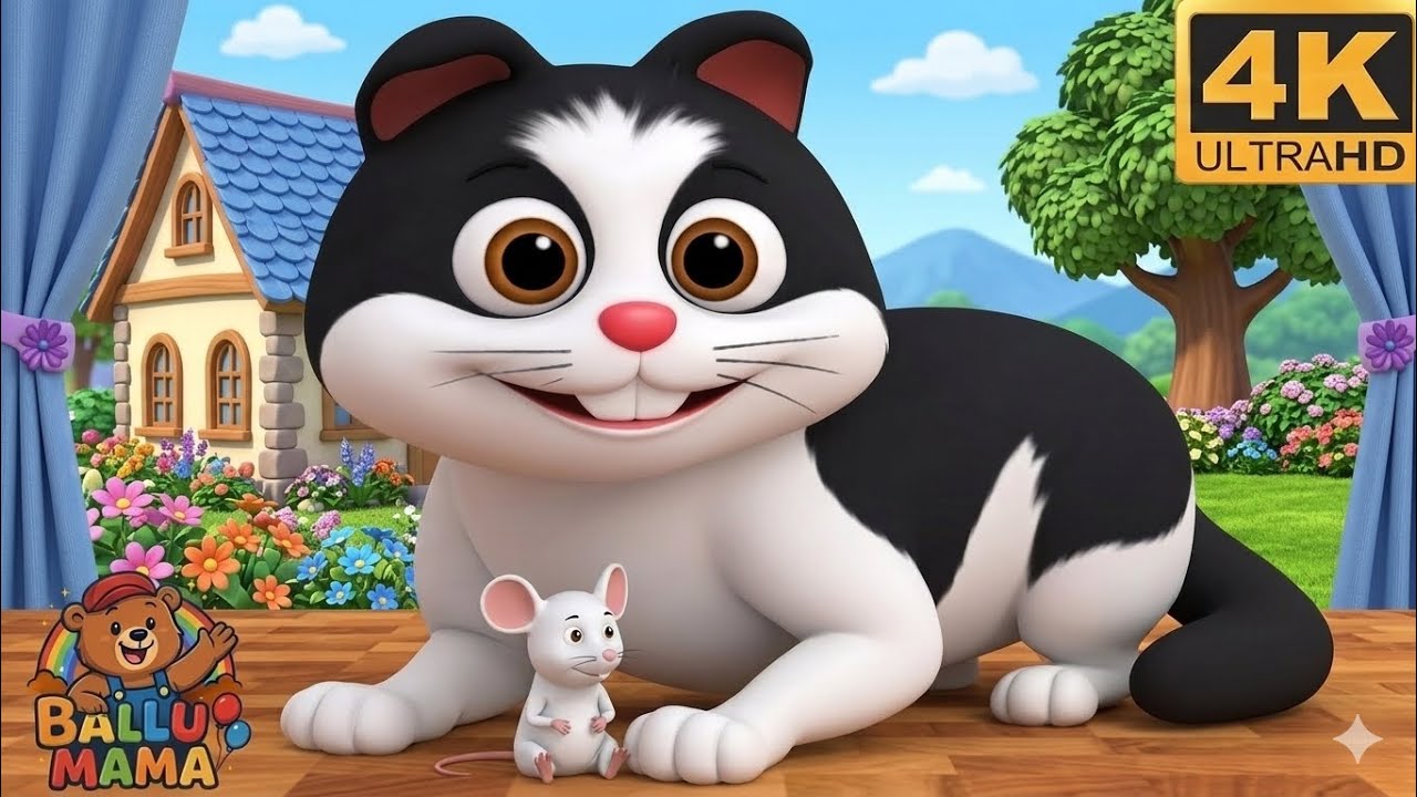 😺 Meow Meow Billi | Funny Cat Song | Billi Karti Meow Meow | Learn Animal Sounds | Balgeet | hindi