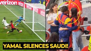 Lamine Yamal kisses girlfriend after stunning performance against Saudi Arabia | World Cup 2026