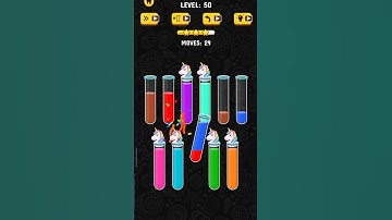 |Solve the Watercolor Puzzles 😍👀|color water sort 3d level 50|#shorts