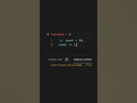 how to use the division assignment operator (/=) #coding #javascript # ...