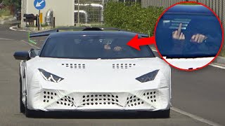 Lamborghini Vs Carspotter - Test Driver Giving Me The Finger