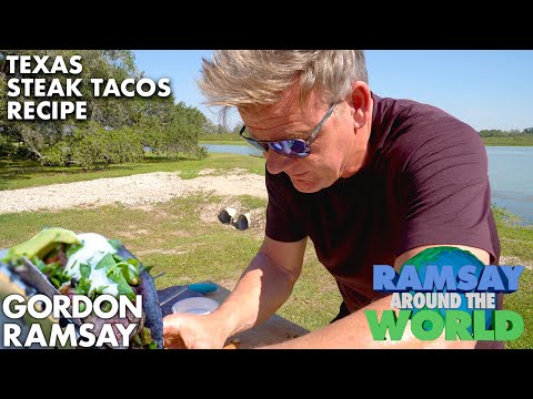 I Grill up Blue Corn Steak Tacos in Texas | Gordon Ramsay