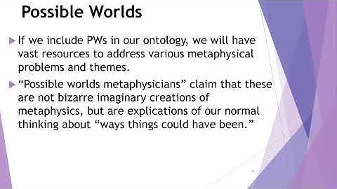 Metaphysics of Modality: Introduction Part 2, Possible Worlds