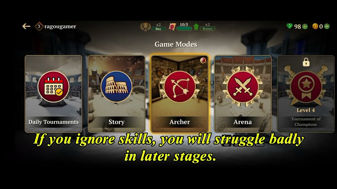 How to Upgrade Skill of your Character in Gladiator Glory 2