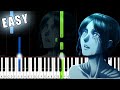 Call of Silence - Attack On Titan OST- EASY Piano Tutorial [animelovemen]